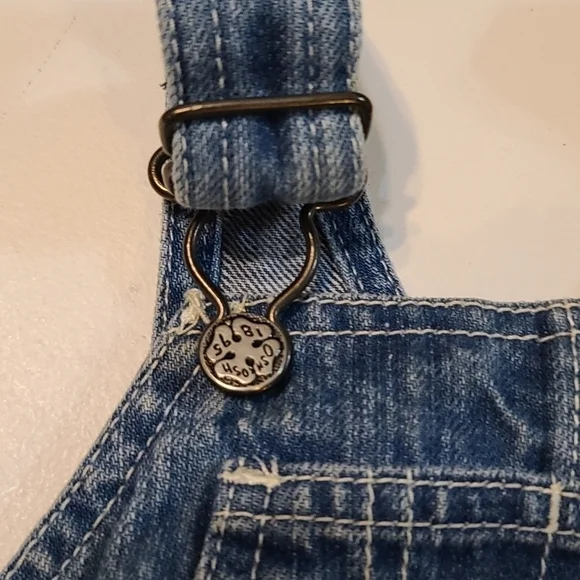 OshKosh Toddler Girl's Denim Overall Dress Pockets Size 24 months EUC - Picture 3 of 10